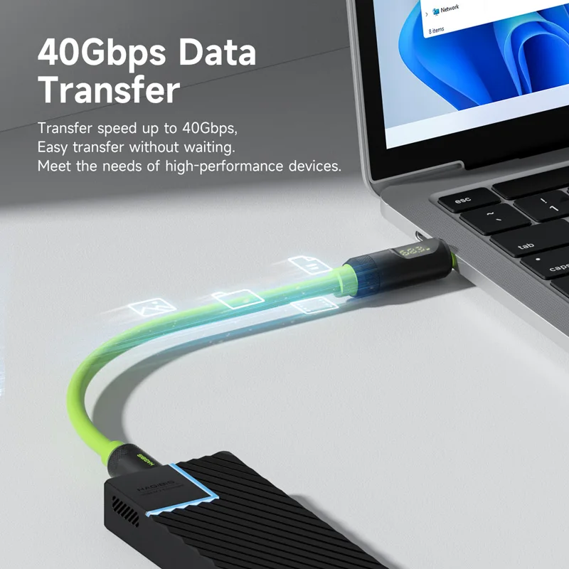 Cavo dati USB 4 40 Gbps Cavo corto da USB C a tipo C 40 Gbps PD240W 8K 60 Hz per Thunderbolt 3/4 iPhone15 Huawei Xiaomi Power Bank  202192403