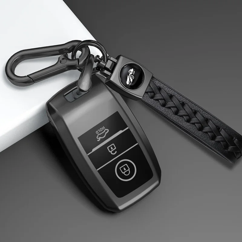 Sleek Leather Car Key Case Cover