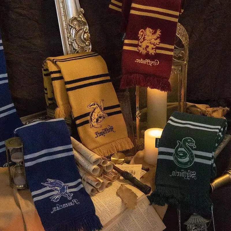 Scarf Accessories Knitting Scarf Children's Adult Gryffindor Ravenclaw Hermione Long Slytherin Hufflepuff Women's Men's Warm Holiday Gift