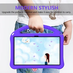 Kid-Friendly Shockproof EVA Tablet Case with Foldable Stand and Handle Strap for Nokia T21 10.36 (PURPLE)