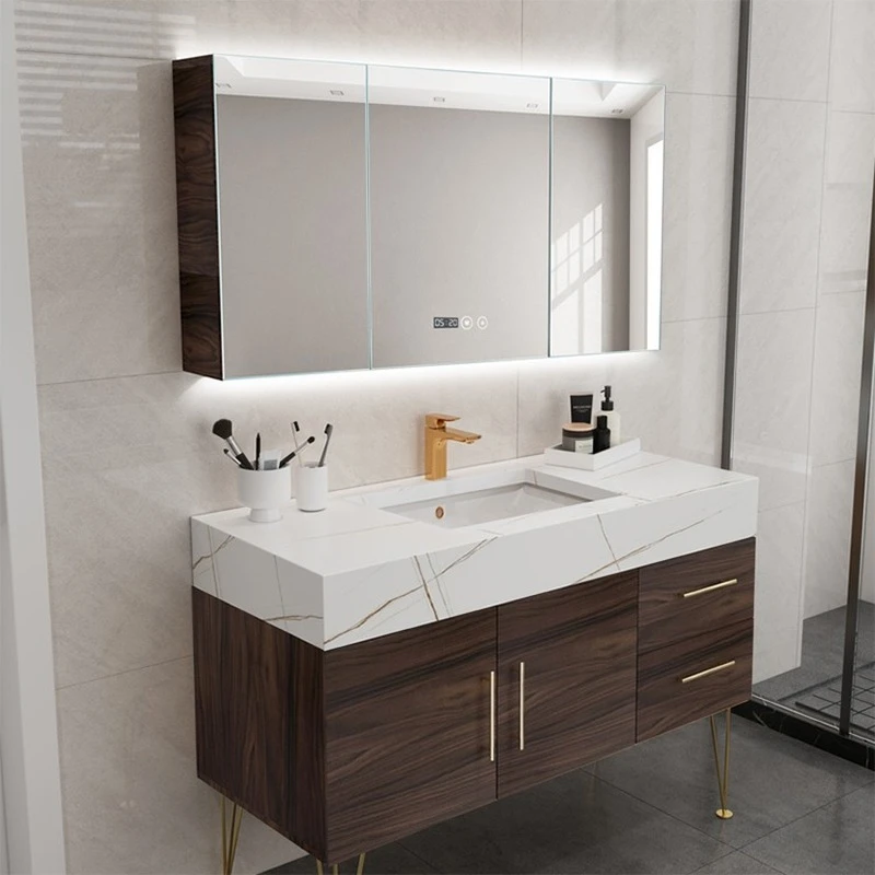 Desarrollar Norteamérica recoger Tocador de baño moderno de estilo americano, muebles de baño de madera  maciza para baño de hotel con armario con espejo, venta al por mayor| | -  AliExpress