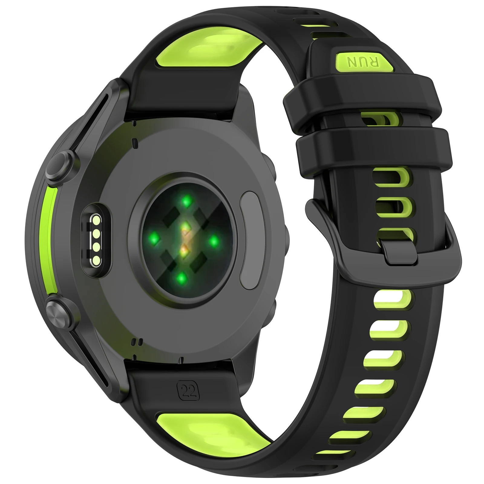 Two-Tone Silicone Sports Watch Band - Premium Wristband Strap Bracelet Accessory