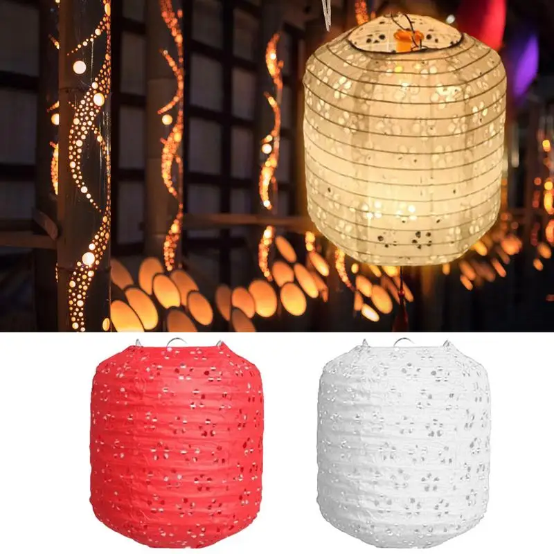 4pcsPaperLanternLedLightsHangingDecorationLanternChinese