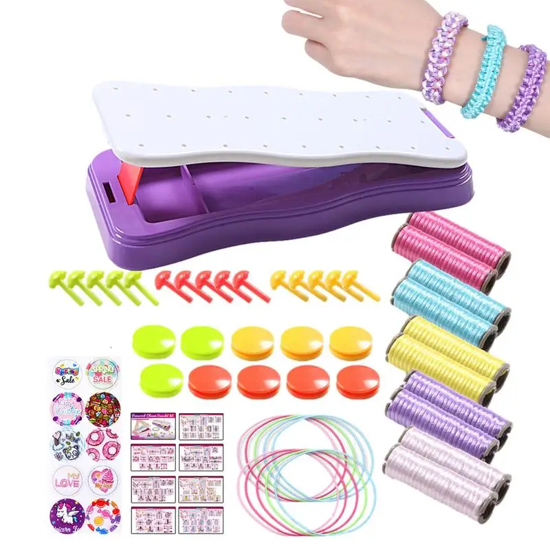 

Friendship Bracelet Kit Braided Rope Bracelet Maker With Braiding Frame Maker Activities Supplies For Little Girl And Women