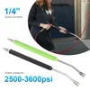 Car Wash Gun Extension Rod Stainless Steel High Pressure Water Gun Extension Rod Curved 1/4 Quick Connector Car Wash Accessories 1