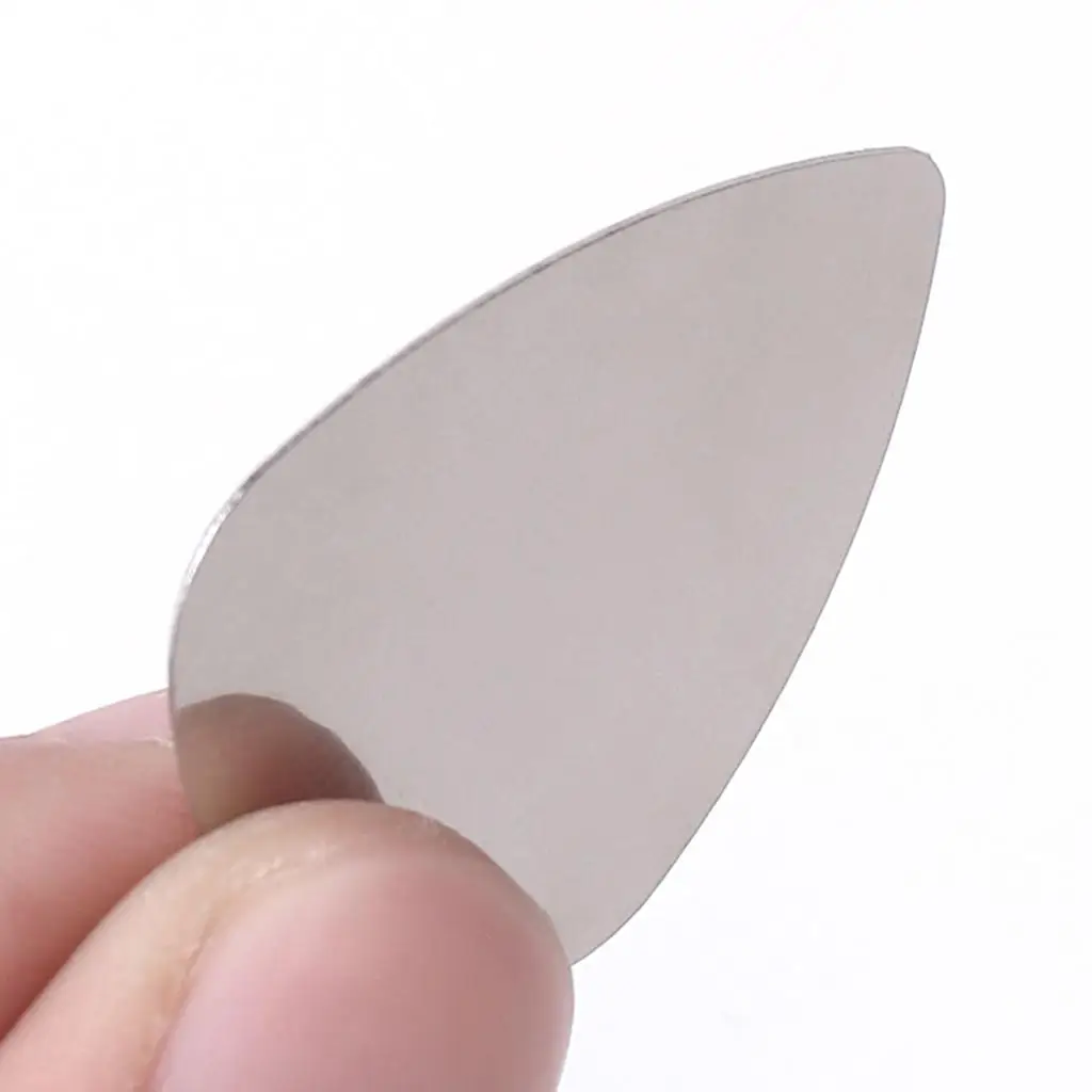 10x Guitar Picks Stainless Steel Thumb Protectors Parts Set Plectrum for Acoustic Guitar