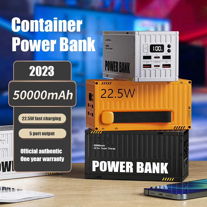 2023newauxiliarybatterylargecapacityPowerbank50000mAhcontainer