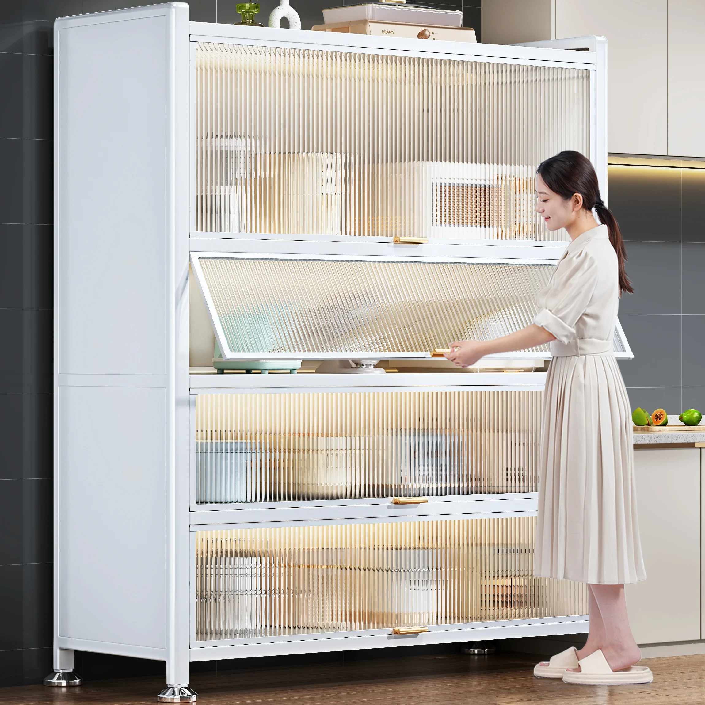 Modern Filing Kitchen Cabinets Storage White Nordic Display Sideboard Kitchen Cabinet Closet Luxury Aparador Dining Room Sets