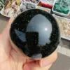 Beautiful Green Sand Golden Stone Ball Crystal Energy Healing Home Office Decoration Craft Gifts Feng Shui Ornament 5