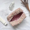 Fashion Floral Puffy Quilted Makeup Bag Travel Cosmetic Jewelry Storage Organizer Handbag Pouch Large Capacity Make Up Bags 6