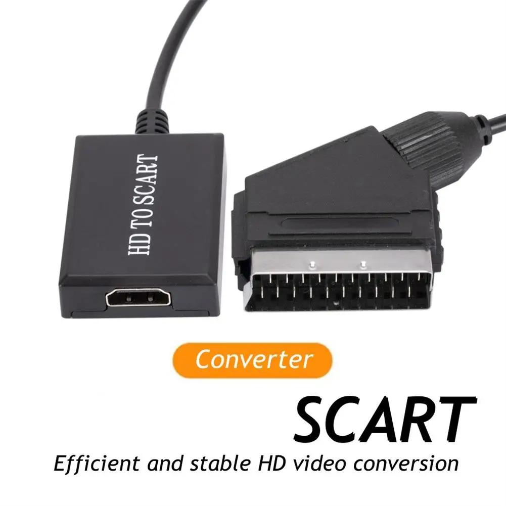 HD 1080p Hdmi uyumlu girişi Scart Video çıkışı ses dönüştürücü adaptörü