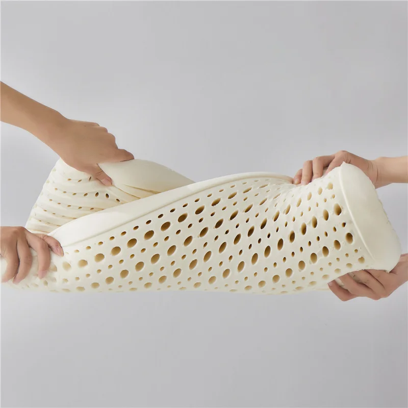 Dreamreal Latex Pillow with Cover 3D SPA Orthopedic Massage Pillow for Neck Pain Protect Vertebrae Health Care Slow Rebound 4