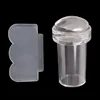 Heallor Transparent Nail Stamper with Scraper 2pcs Jelly Silicone Stamp for French Nails Manicuring Kits Nail Art Stamping Tool 5
