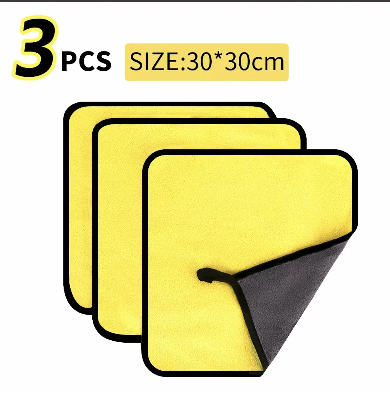 3/5/10Pcs 마이크로 화이버 자동차 세척 타월 30*30CM 자동차 관리 주방 사용을위한 자동차 청소 건조 천