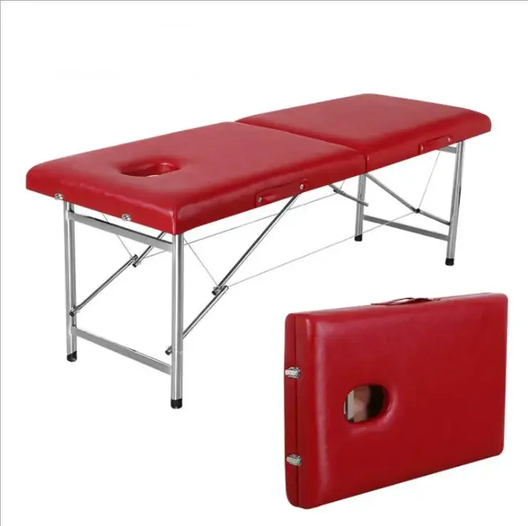 Folding massage portable home beauty bed acupuncture moxibustion physiotherapy bed new portable beauty massage bed folding door multi purpose bed home acupuncture health tattoo therapy massage