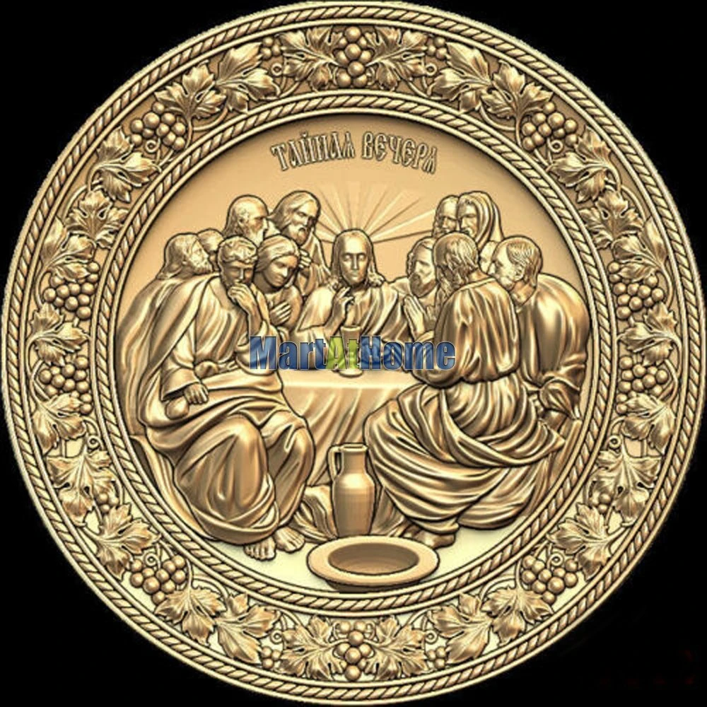 cnc wood router machine 3D STL Model Religion Icon Last Supper for CNC Router Engraving & 3D Printing Relief Support ZBrush Artcam Aspire Cut3d best woodworking bench