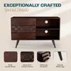 Georgina 45 Inch Solid Wood TV Stand, Under 10 Minutes Assembly Entertainment Center with Storage 3