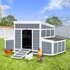 Chicken Coop, 56" Large Wooden Chicken Hutch with 6 Nesting Boxes, Outdoor Hen House Chicken Cages 1