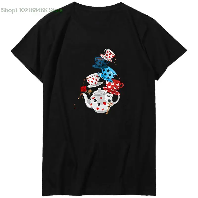 

Playing Cards Cups Poster graphic t shirts oversize t-shirts short Summer O-neck short sleeve t-shirts Men's clothing