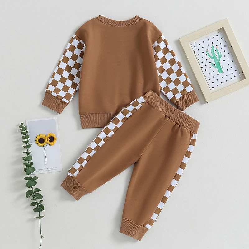 Checkerboard Baby Boy Outfit Set 3