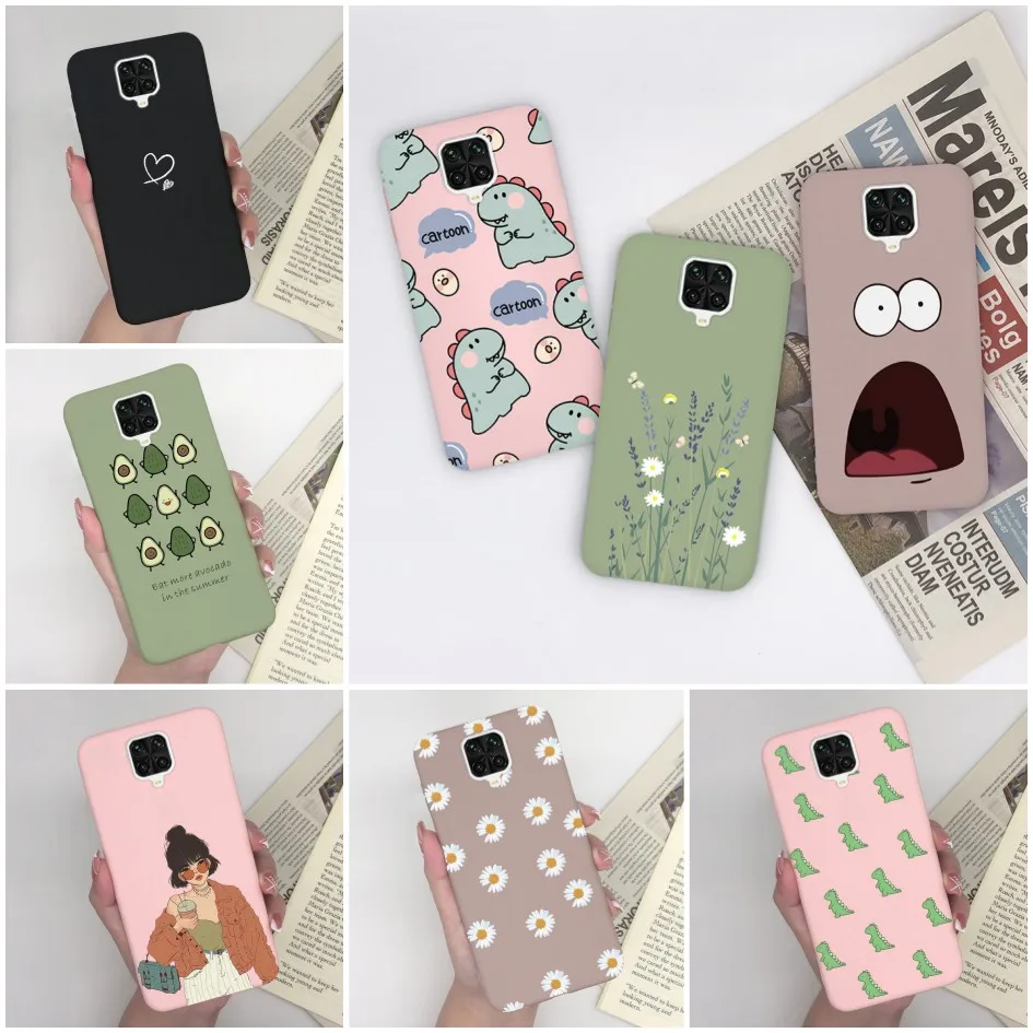 For Xiaomi Redmi Note 9 Pro Max Phone Case soft Matte Cartoon Pattern