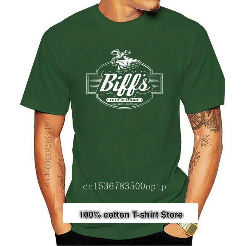 thumbnail image 1 of Camiseta de manga corta para hombre, ropa de Biff's Garage, Delorean, Back To The Future, Mc Fly, Doc Brown, Car, 1 of 5
