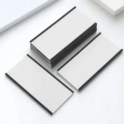 10 세트 자기 라벨 홀더 파일 캐비닛용 이름표 클립 냉장고 재사용 가능한 부드러운 쓰기 선반 사인 정리함