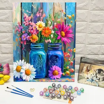 Disney da colorare con i numeri Trilli dipinto su tela loto pittura a olio digitale rana cartone animato acrilico decorazioni per la casa regalo fatto a mano