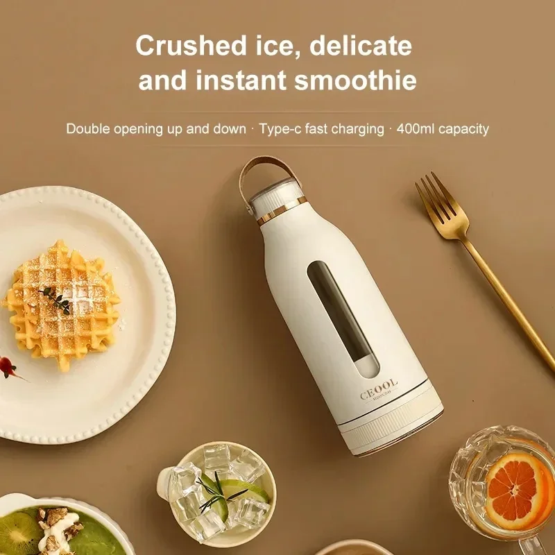 400ML Portable Multifunction Juicer USB Fast Rechargeable Mixer Fresh Fruit Grinder Electric Blender Cup Shakes Smoothie_voghion.com
