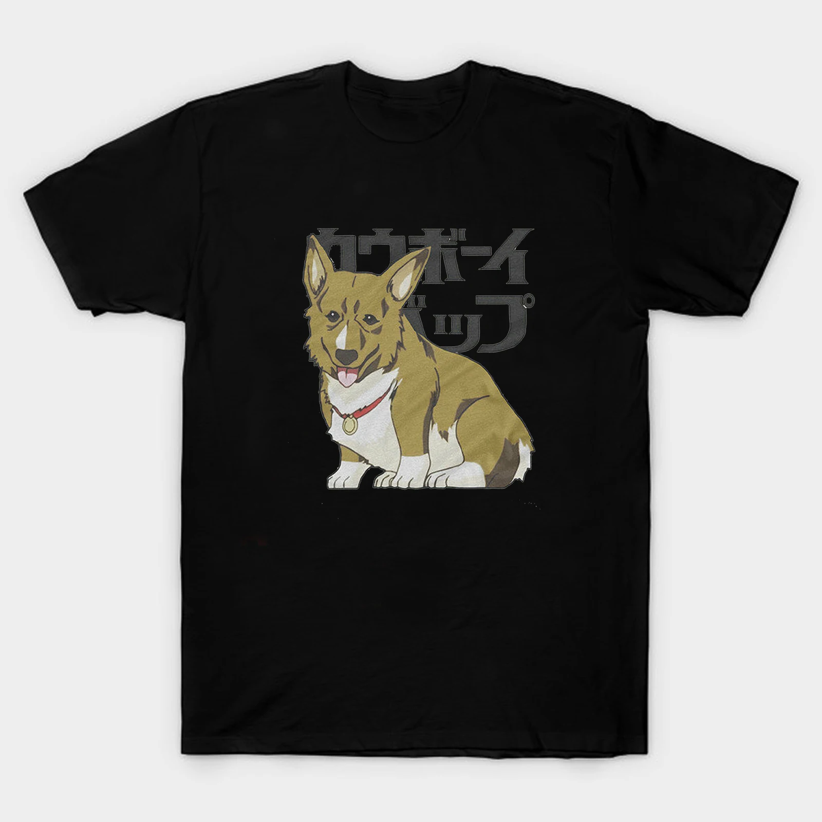 

Японское аниме Cowboy Bebop. Футболка для корги с изображением собачки из корги Data Dog Футболки с коротким рукавом из 100% хлопка в повседневном стиле свободного кроя