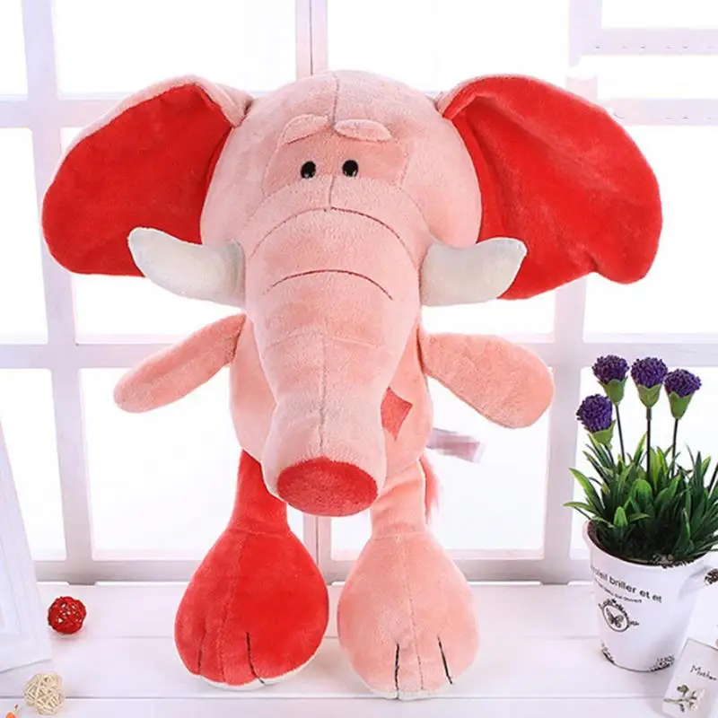 Pink Elephant Plush Toy Soft Stuffed Animal Elephant Plushie Toddler Baby Sensory Appease Toy Playmate Calm Doll Kids Girls Gift baby girls sandals 2019 summer kids pink white navy classic for little girls toddler shoes handsewing chaussure plain sandals