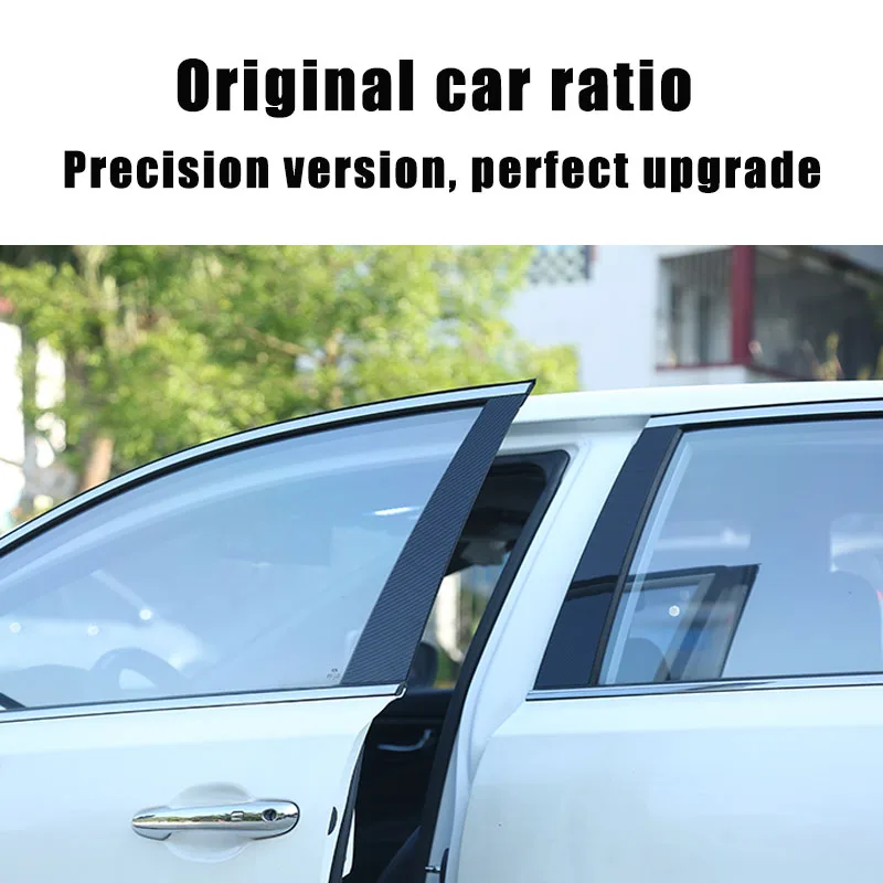 For Toyota Camry XV40 XV50 XV70 2006- 6Pcs Car Window Door Column B C Pillar Post Cover Trim Black Mirror Effect PC Sticker