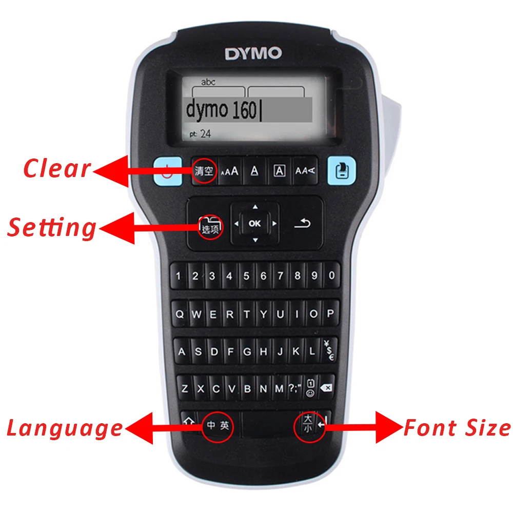 DYMO LM160 LM-160 Printer for 6mm/9mm/12mm/19mm 45013 45010 45018 45021 45023 45024 40913 43613 LabelManager label printer