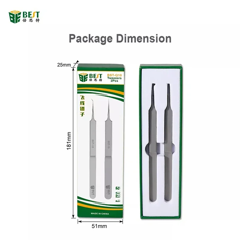 BST BST-18 BST-19 초정밀 핀셋 플라이 와이어 클램핑, 미세 팁 슈퍼 날카로운 바늘, BGA 마더보드 용접 겸자