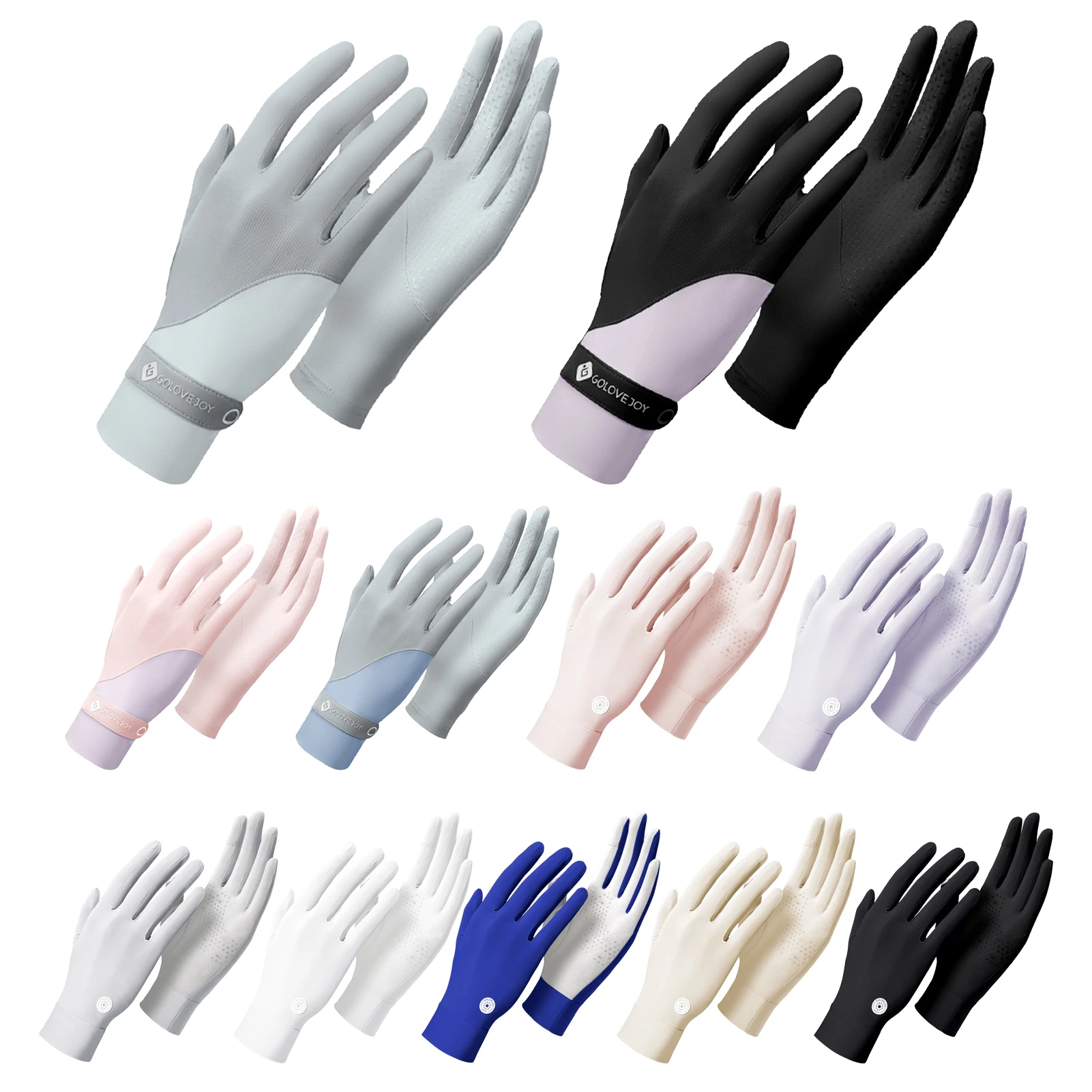 UV Gloves Breathable Ice Feeling Sun Protection UPF 50 Sun Gloves Driving Sailing Fishing Gloves For Women And Men SPF Gloves 6
