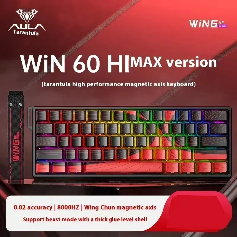 Aula Win60 Win68 He Magnetic Switch Keyboards 8k Rgb Hot-Swap