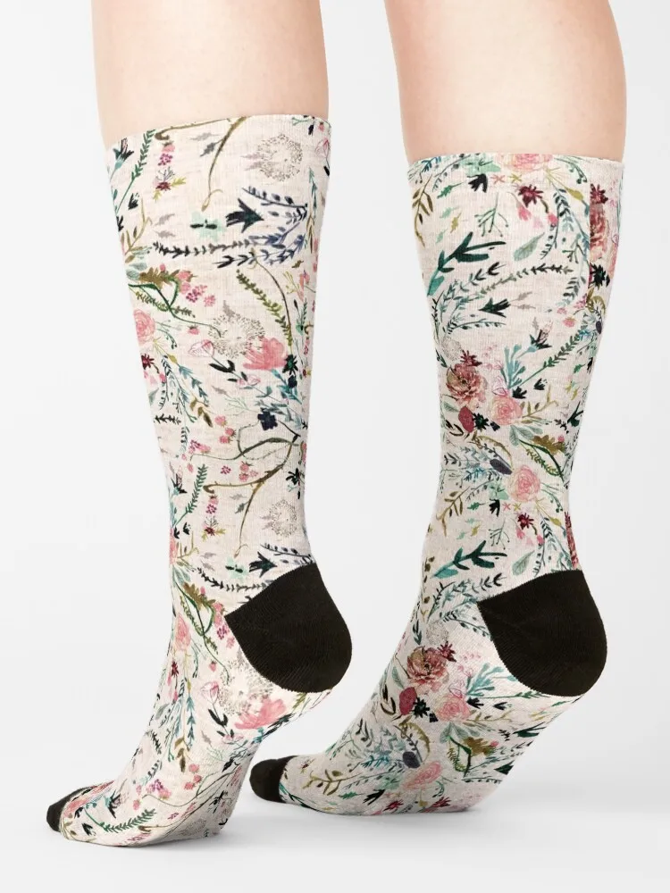 Fable Floral Socks socks for Women Men's socks with print