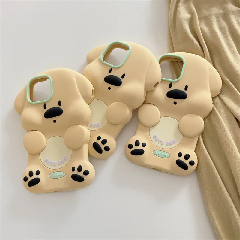 

Silicone Cartoon 3D Dog Phone Case Cover for IPhone 15 Ultra 11 12 13 14 Pro Max Shockproof Case for IPhone 15 Pro Max