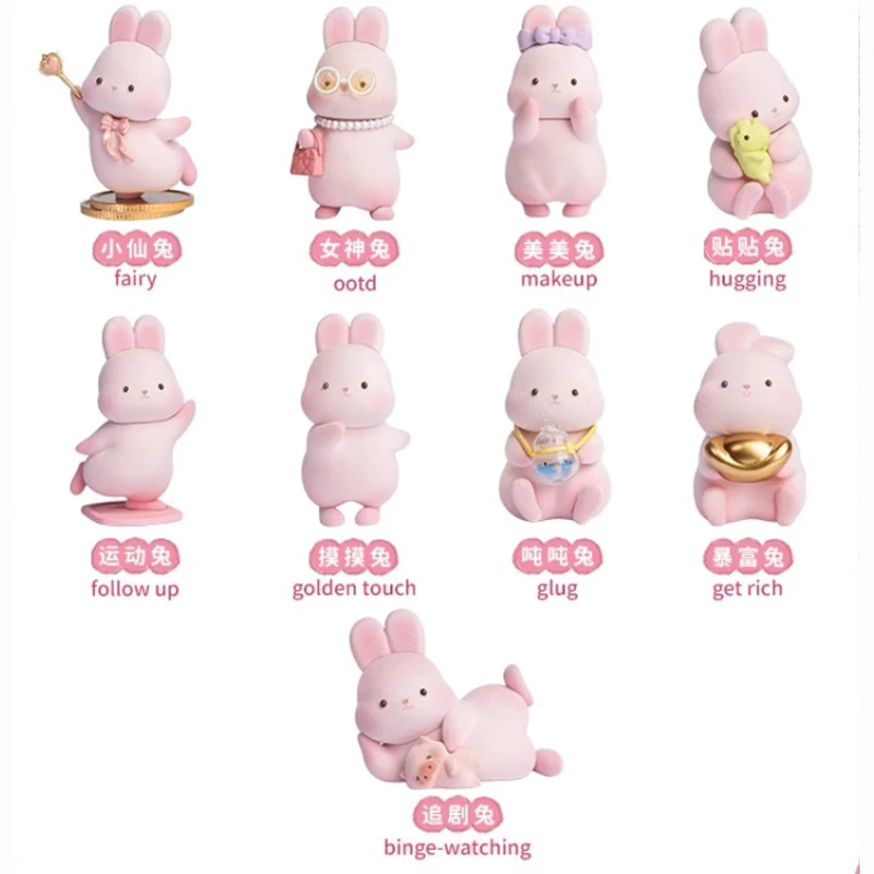 

Goods in Stock FUNISM MOMO Bunny Daily Cute Rabbit Q Version Plush Model Art Collection Home Decoration Girl Children's Gift