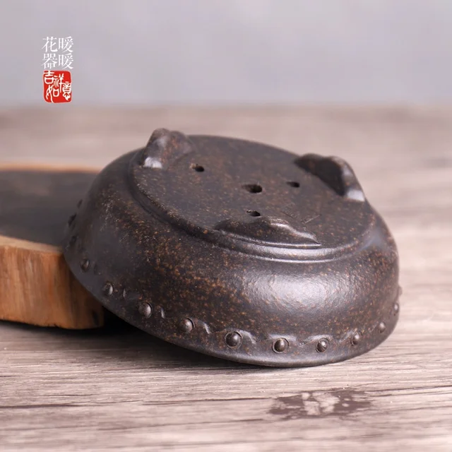 Kerámia Kör Dobmintás Minta Bonsai Pot Hagyomány A Kerti Otthoni Asztal Dekoráció - Image 4