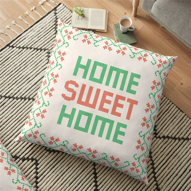 

Merry christmas Cushion Cover Home Sweet Home Printed 45*45cm Christmas Pillowcase Gifts Xmas Cushion Decorative for home
