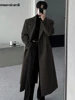 Mauroicardi Autumn Winter Long Thick Warm Soft Fitted Woolen Coat Men Single Breasted Cool Luxury Chic Wool Blends Overcoat 2024 1