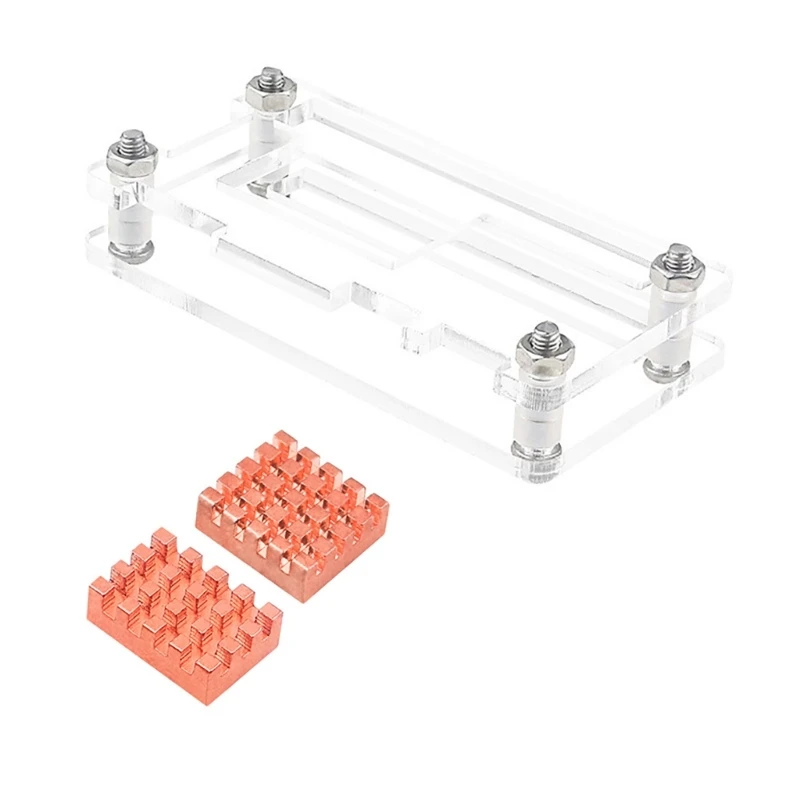 

Acrylic Case For OrangePi Zero2W Heatsink Enclosure 2PCS Heat Sink for Zero2w Development Board Cooling Box