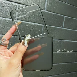 Ultra Thin Matte Shockproof Transparent Hard Case for Samsung Zflip 8 (Matte Black)