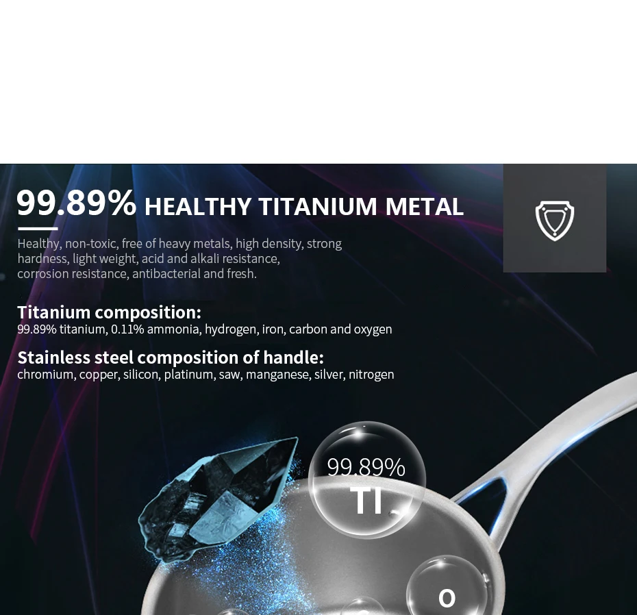 Description Picture 5 of item18CM Pure Titanium Pot Milk Pot With Glass Lid Portable Noodle Pot Camping Cooking Wok Kitchen Cookware