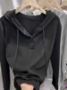 Slim Fit Hoodie T-irt Women's Base Layer Pure Color Casual Versatile Knitted irt Spring Autumn New Sle Simple Top