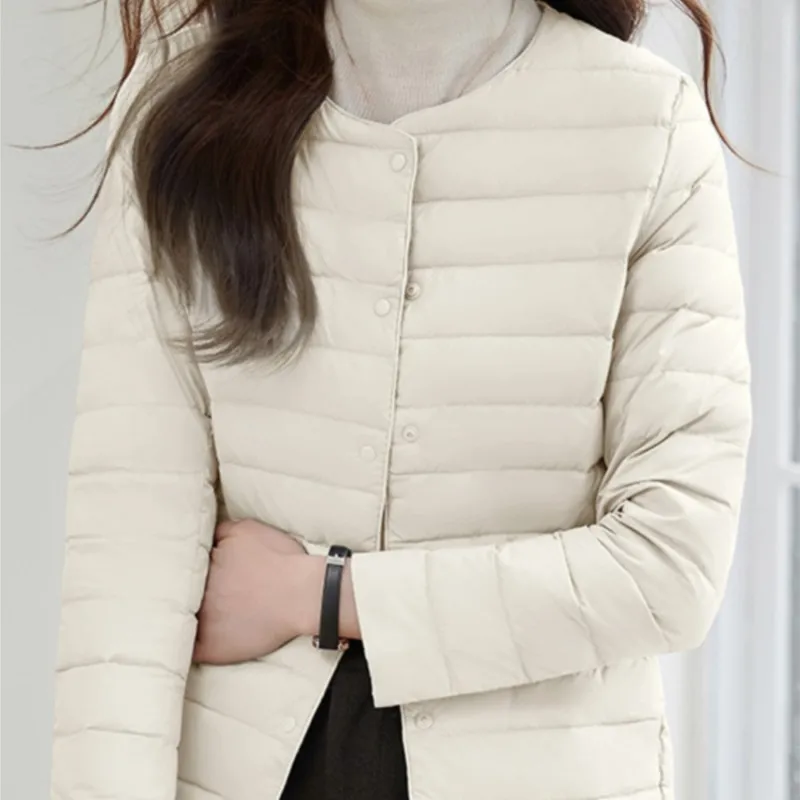 Winter New Golf Lightweight down Jacket Women's Duck Liner Collarless Bottoming Top Golf Coat