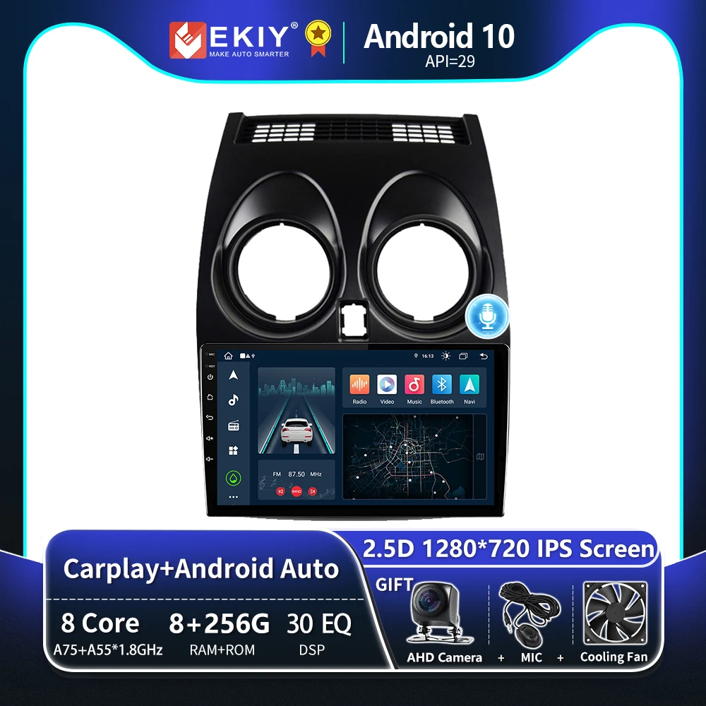 

EKIY T8 For Nissan Qashqai 1 J10 2006 - 2013 Car Radio Multimedia Video Player Navigation GPS Android Auto No 2 Din DVD