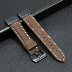 Elegant Leather Watch Band - Premium Quality Strap - 26mm (DBrB)
