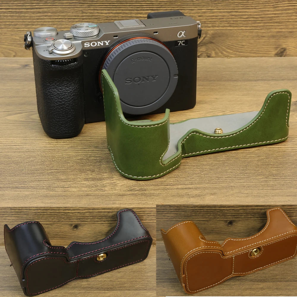 A7Cii Pu Base Body Half Cover Protector Per Sony Ilce-7Cm2 , Alpha 7C Ii, A7C Ii